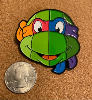 Image of 2” 4-in-1 Turtle Face Soft Enamel Pin
