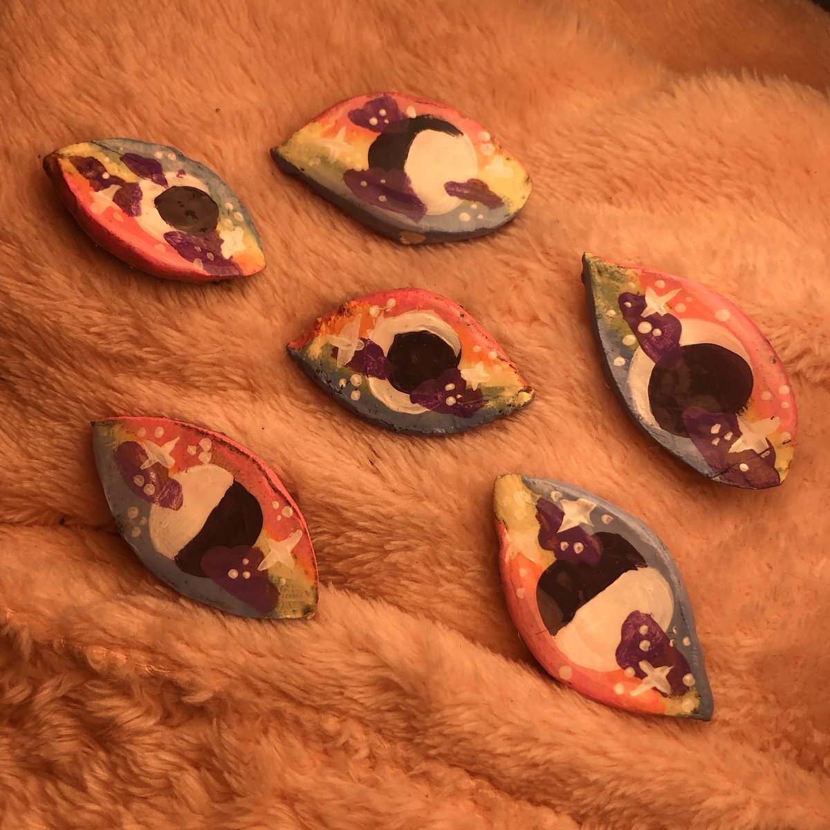 Image of Moon Eye Handmade Clay Pins