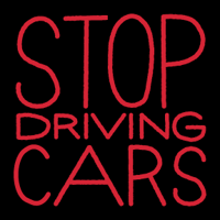 "Stop Driving Cars" 2"x2" sticker (3 pack)