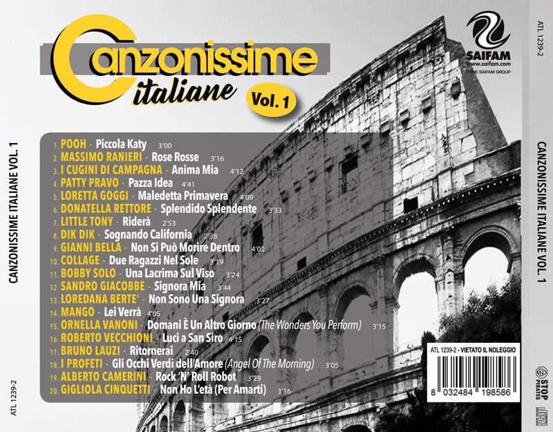 ATL 1239-2 // CANZONISSIME ITALIANE VOL.1 (CD COMPILATION)