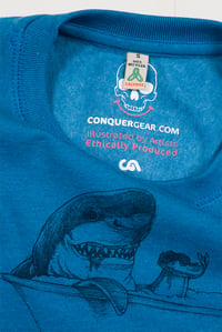 Image 2 of Shark Unisex Blue Sweatshirt (Recycled)