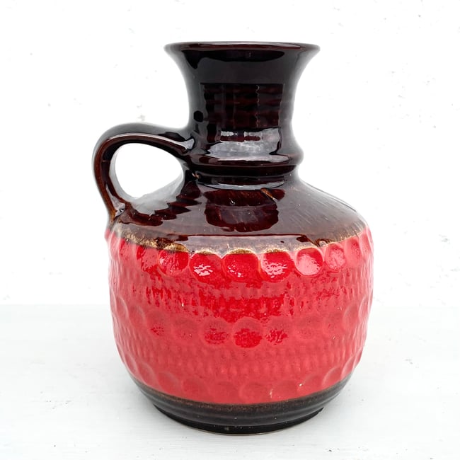 Mid century modern red and brown base