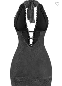 Image 3 of Gia Lace Halter Mini Dress
