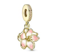 Gold Flower Bracelet Charm