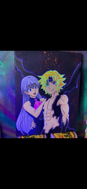 Image of Meliodas + 👑Elizabeth Painting 