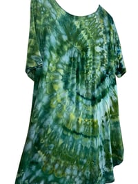 Image 9 of L Luxe Knit Babydoll Top in Verdant Spiral Ice Dye