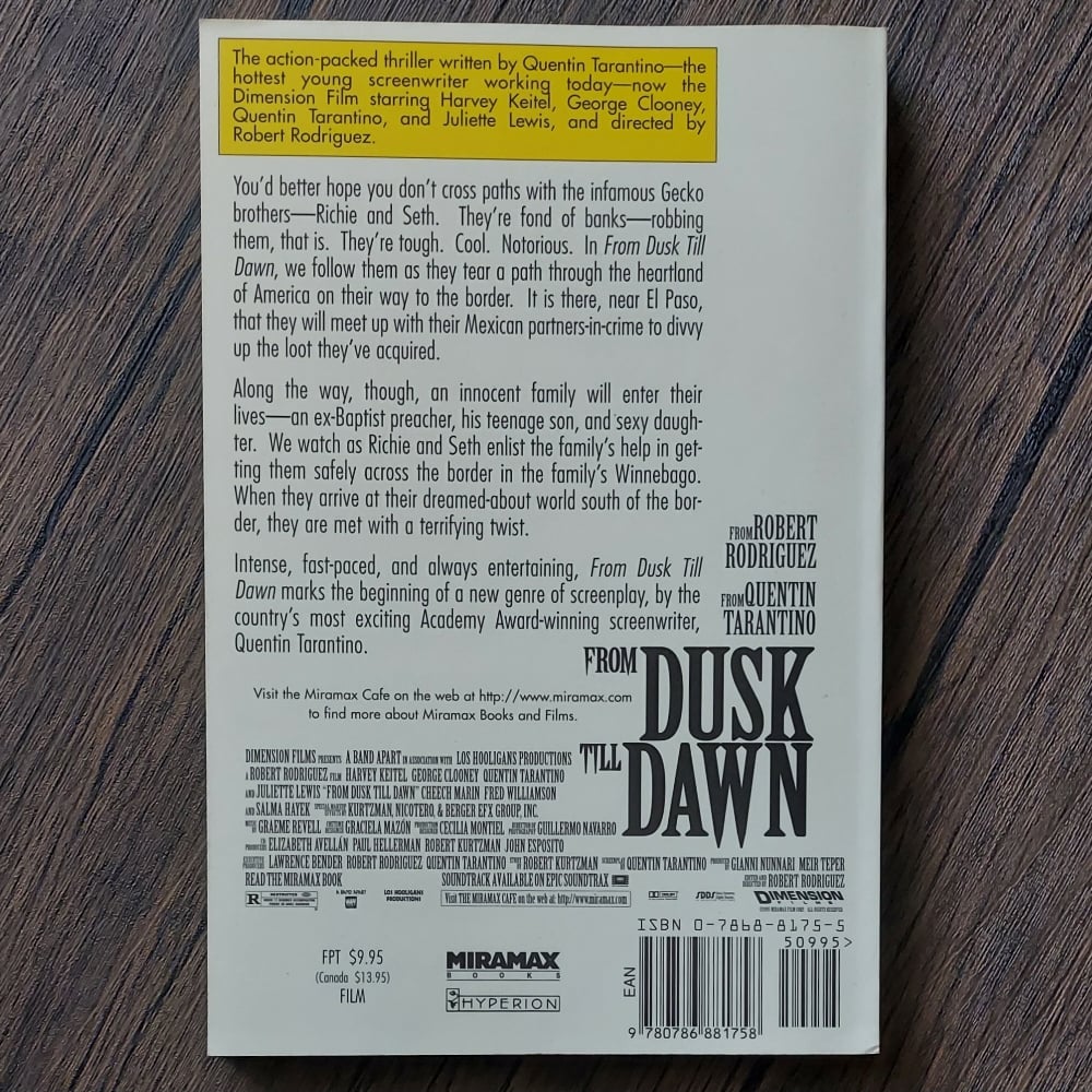 From Dusk Till Dawn – Screenplay, by Quentin Tarantino