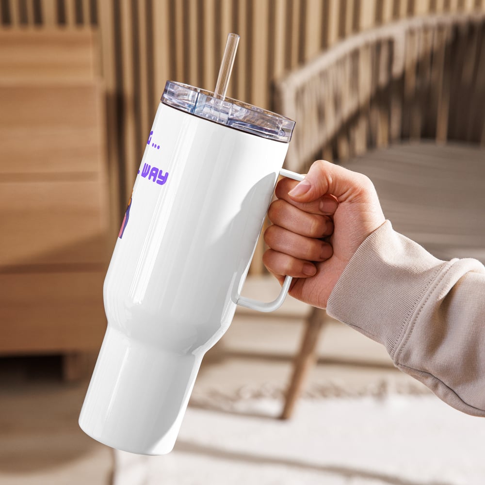 Image of Travel mug with a handle