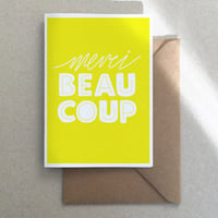 Image 2 of Merci Beaucoup eco-friendly card