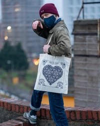"Patterned Heart" Tote Bag