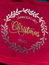 Image 4 of Baby's First Christmas Dinner Bib 