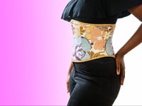 Image 2 of UNDERBUST CORSET PASTEL FLOWERS 