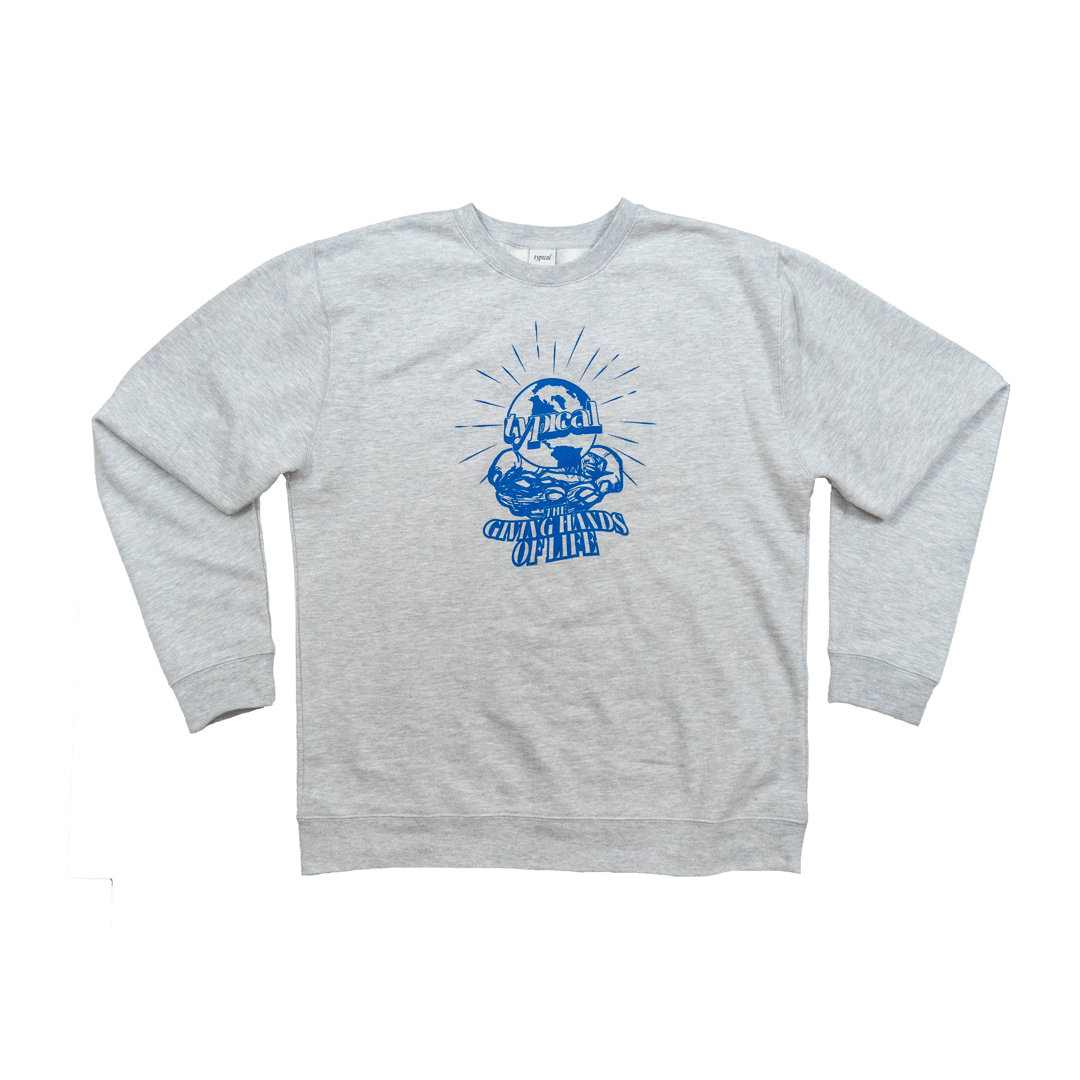 Image of The Giving Hands Crewneck (Grey Heather)