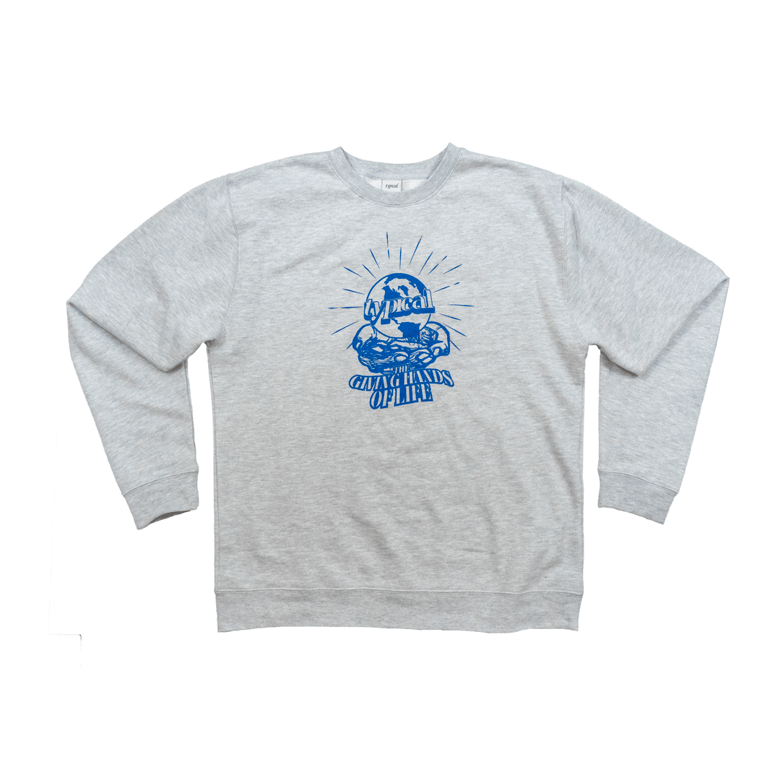 Image of The Giving Hands Crewneck (Grey Heather)