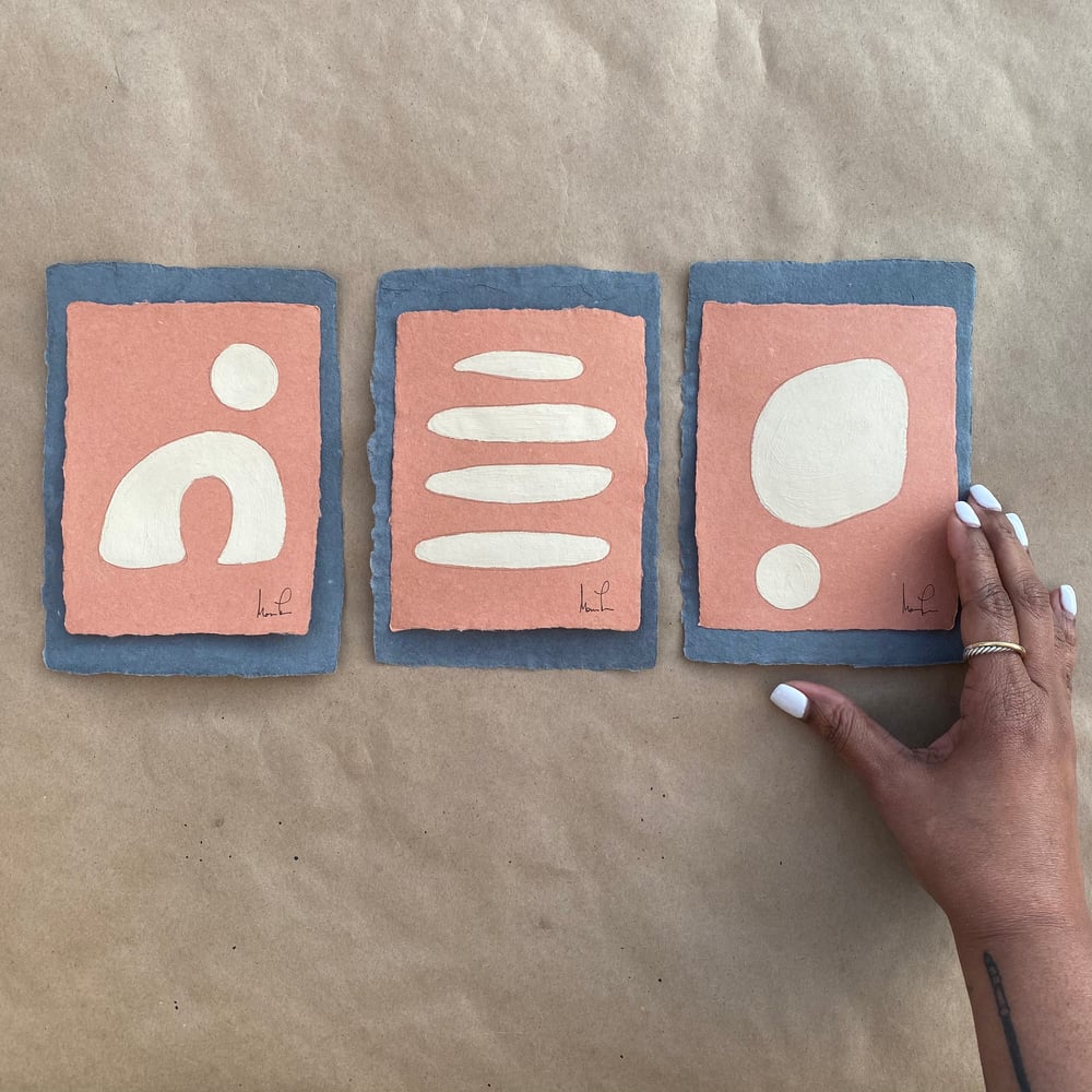 Image of ML • The Terra Cotta Shape Collection No. 3• Handmade Paper (set of 3)