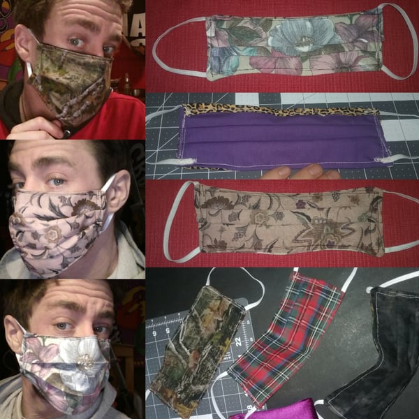 Image of Double Sided Face Mask with Elastic Earbands