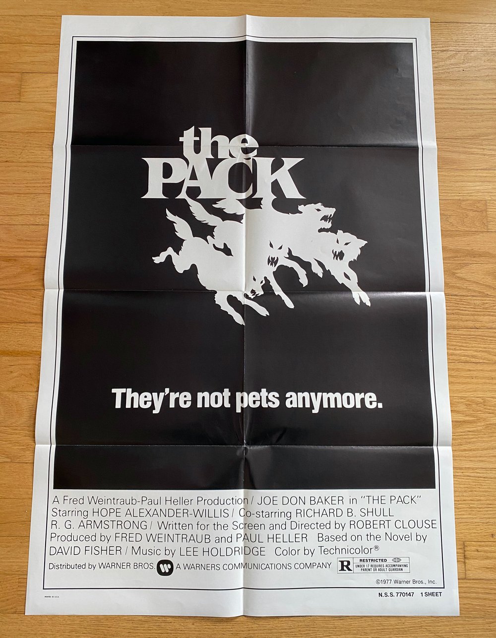 1977 THE PACK Original U.S. One Sheet Movie Poster