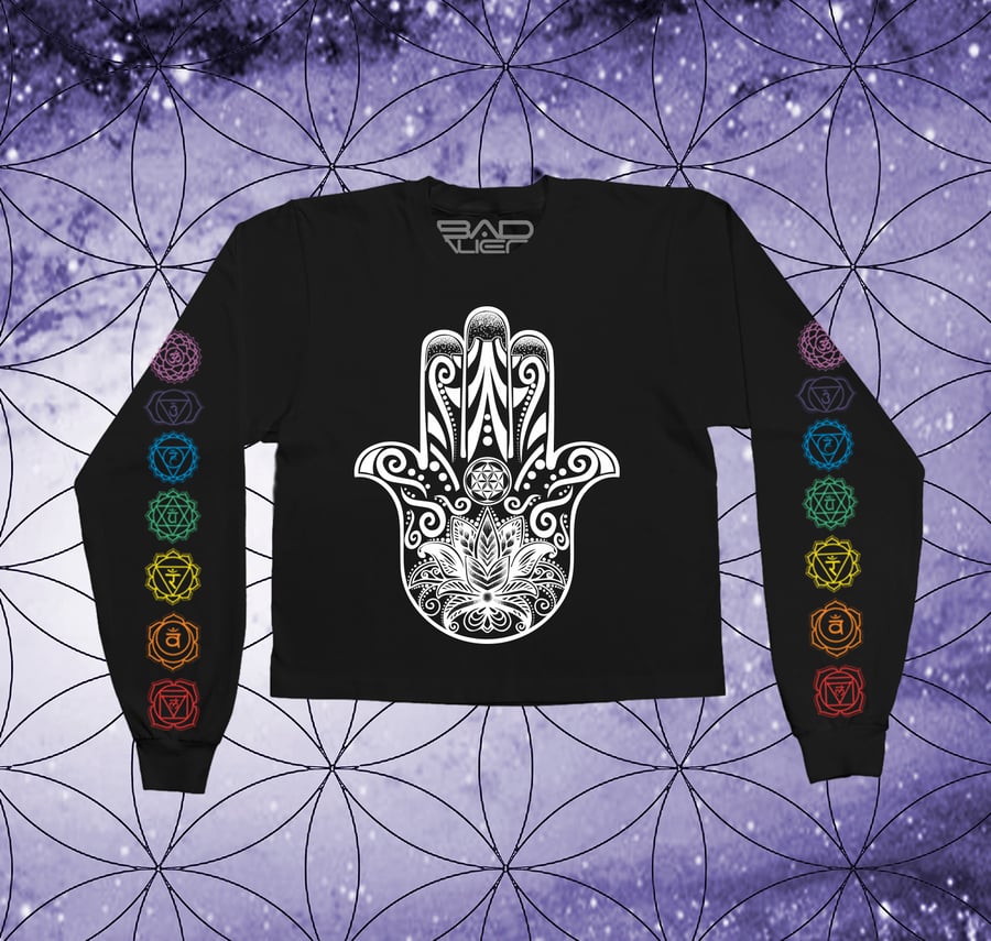 Image of LE3 Chakra Hamsa V2 Crop Top