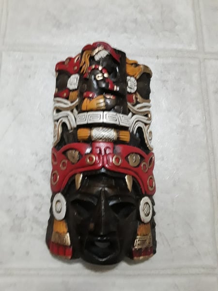 Image of Mexican Mayan Mask   14 inch