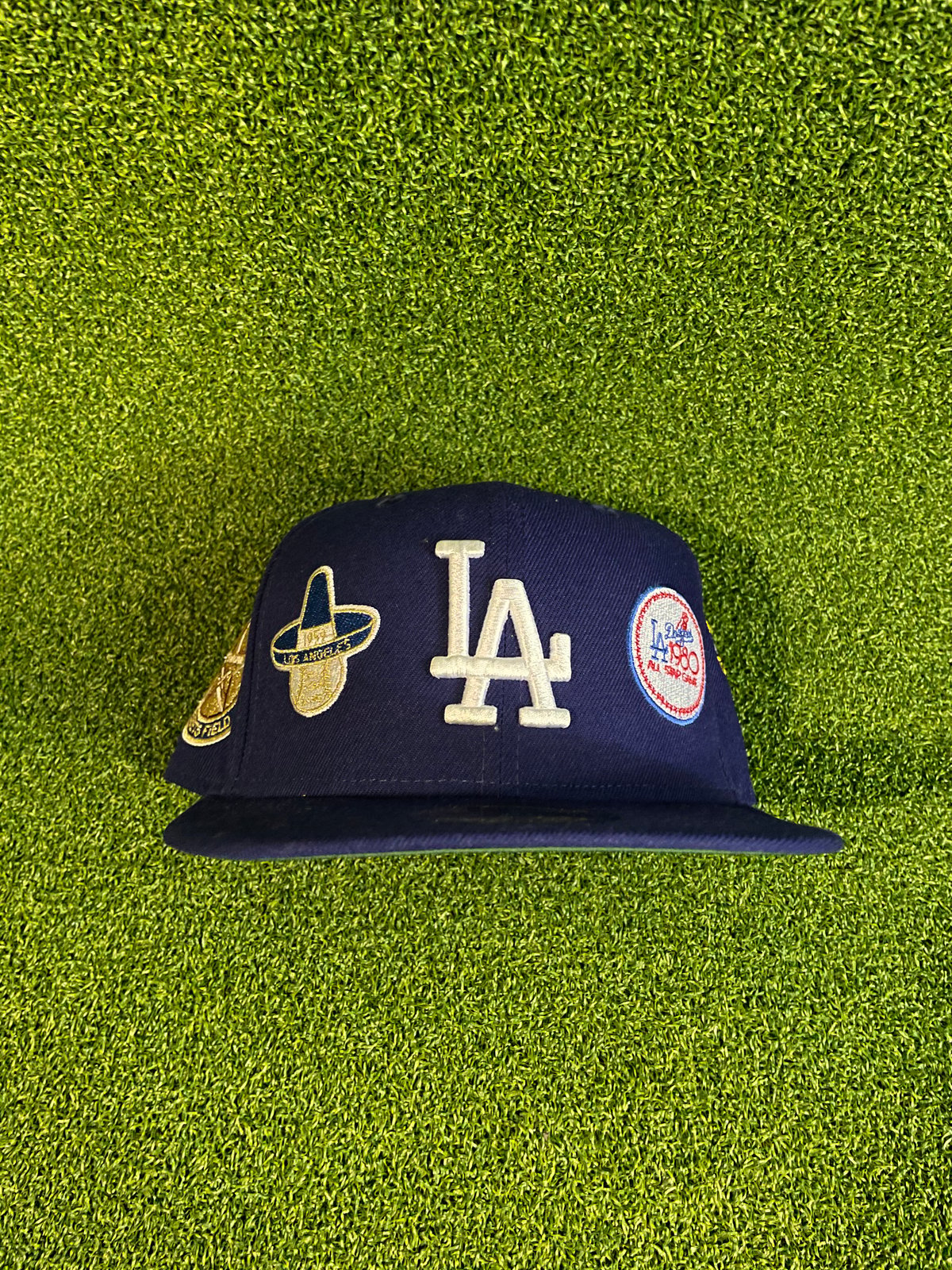 dodgers hat green under brim