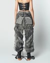 Destroyed black denim pants