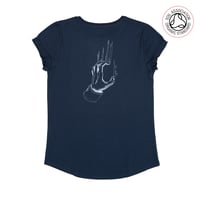 Image 3 of Back Scratch Women's Roll Sleeve T-shirt (Organic)