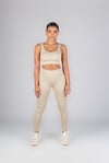 Sand Ribbed Leggings - WAS £25