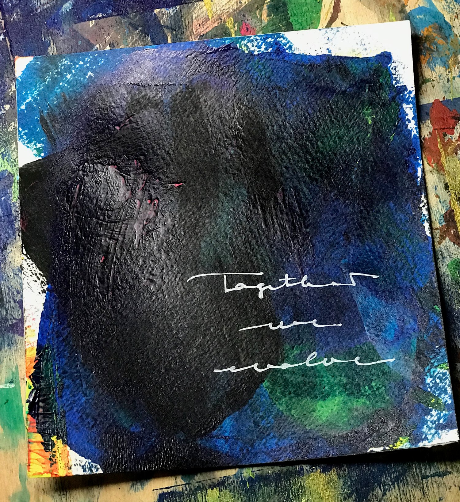 Together we evolve (acrylic on paper, 2020)