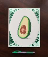 Image 2 of Avocado print (hand-embellished) **LAST ONE**