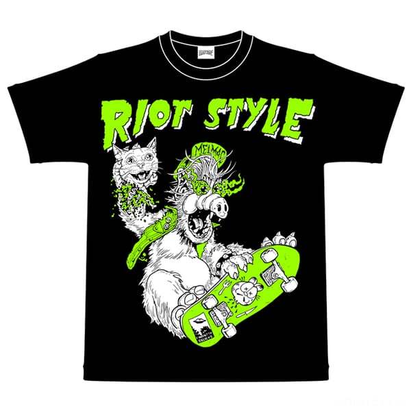 Image of Riot Style W.R.A.L.F. Skateboard T-Shirt (Black)