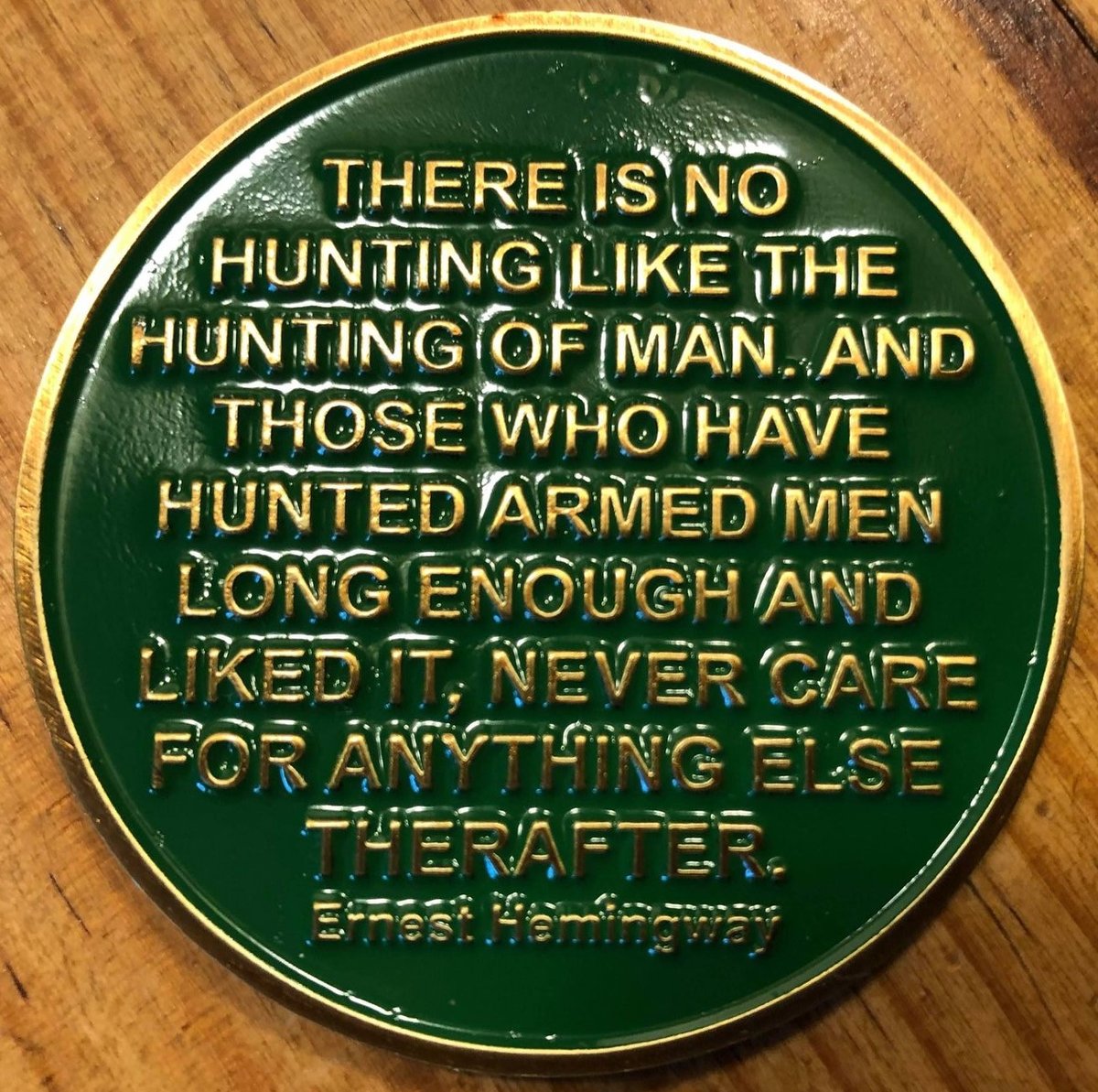 Image of OLD PATROL ~ THE HUNTING OF MAN COMMEMORATIVE COIN