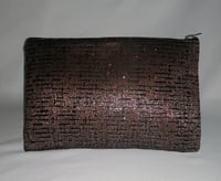 Image 2 of BROWN & SILVER SPARKLE CLUTCH BAG