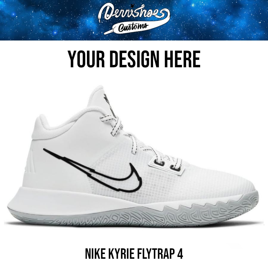 Image of Custom Hand Painted Made To Order Nike Kyrie Flytrap 4 Basketball Shoes (Men/Women)