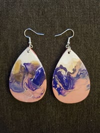 Image 2 of Pink, Purple and Gold Earrings 