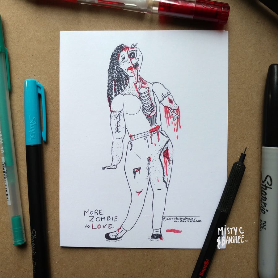 Image of "More Zombie to Love"-card