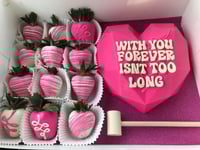 Chocolate Breakable heart w/ 12 Chocolate covered strawberries