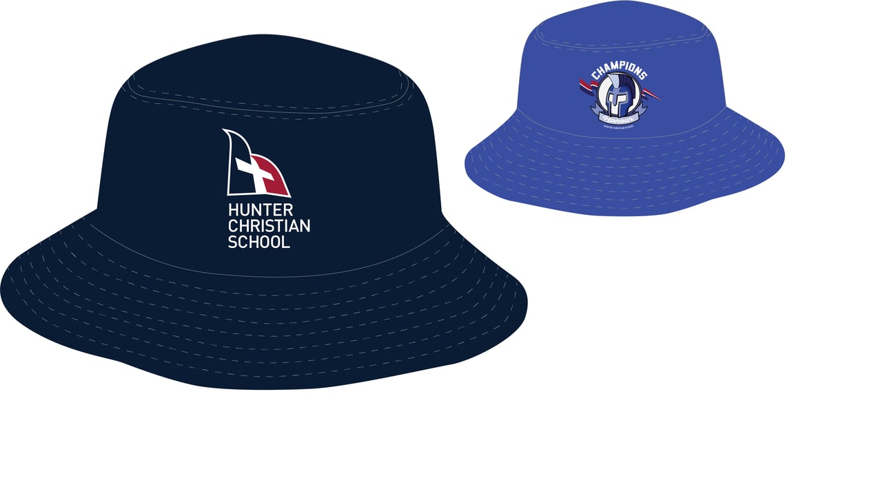 Champions (Blue) Broad Brimmed Hat | Hunter Christian School Uniform Shop