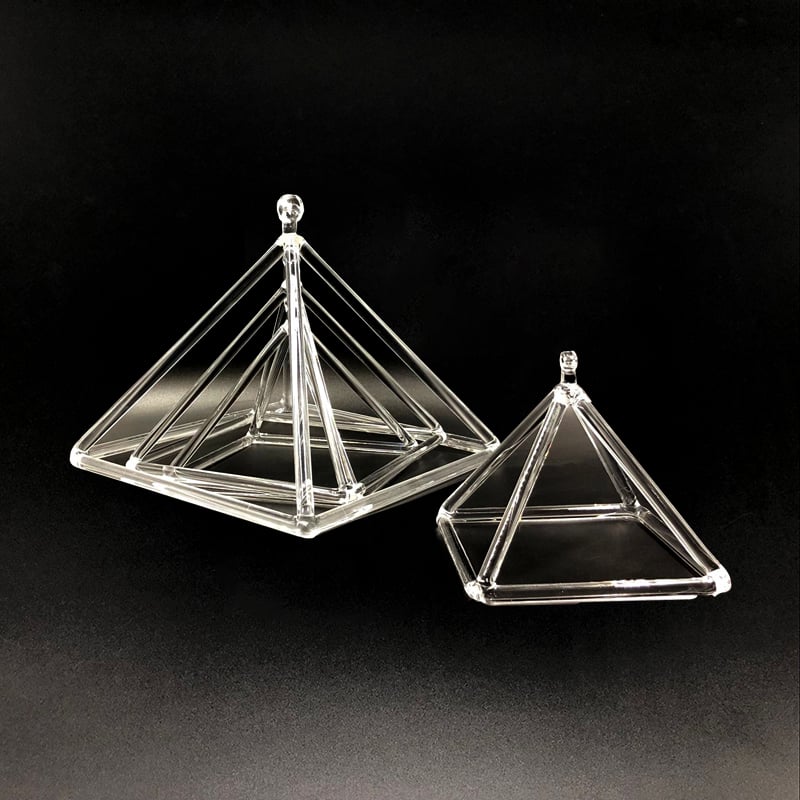 Image of Transparent Quartz Crystal Singing Pyramid For Healing