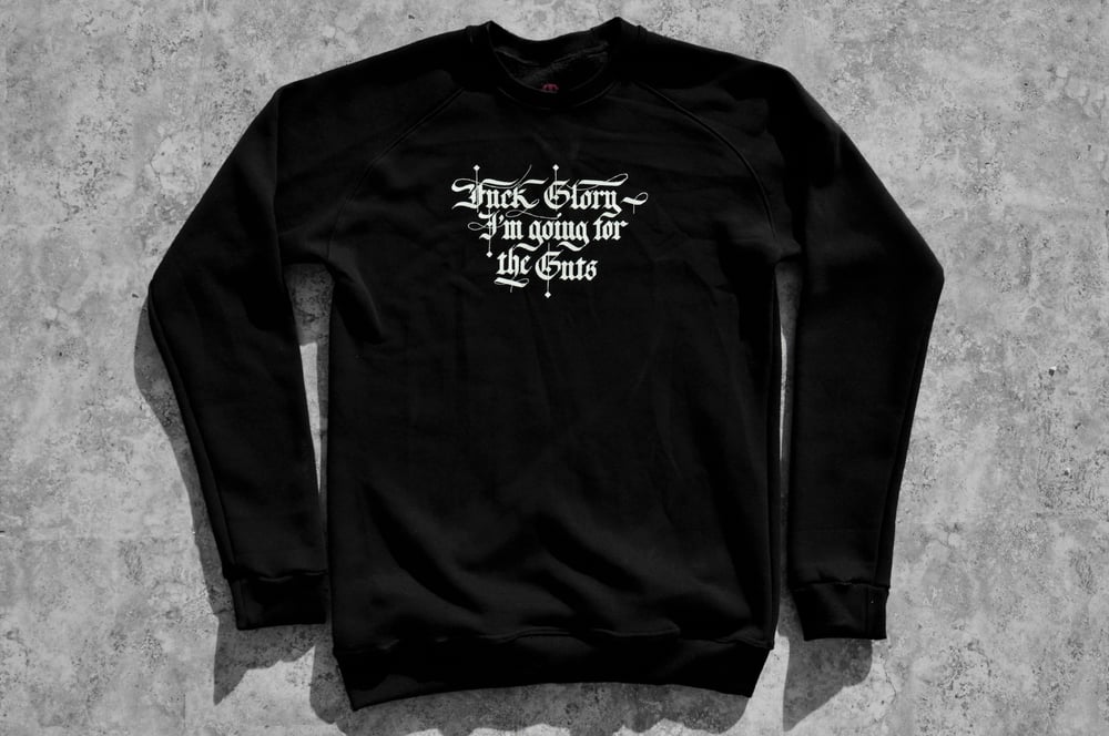Image of "Fuck Glory" Black Crewneck Sweatshirt