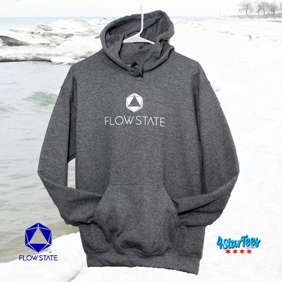 Image of FLOW STATE No-Zip Reflective Hoodie - Heather Graphite