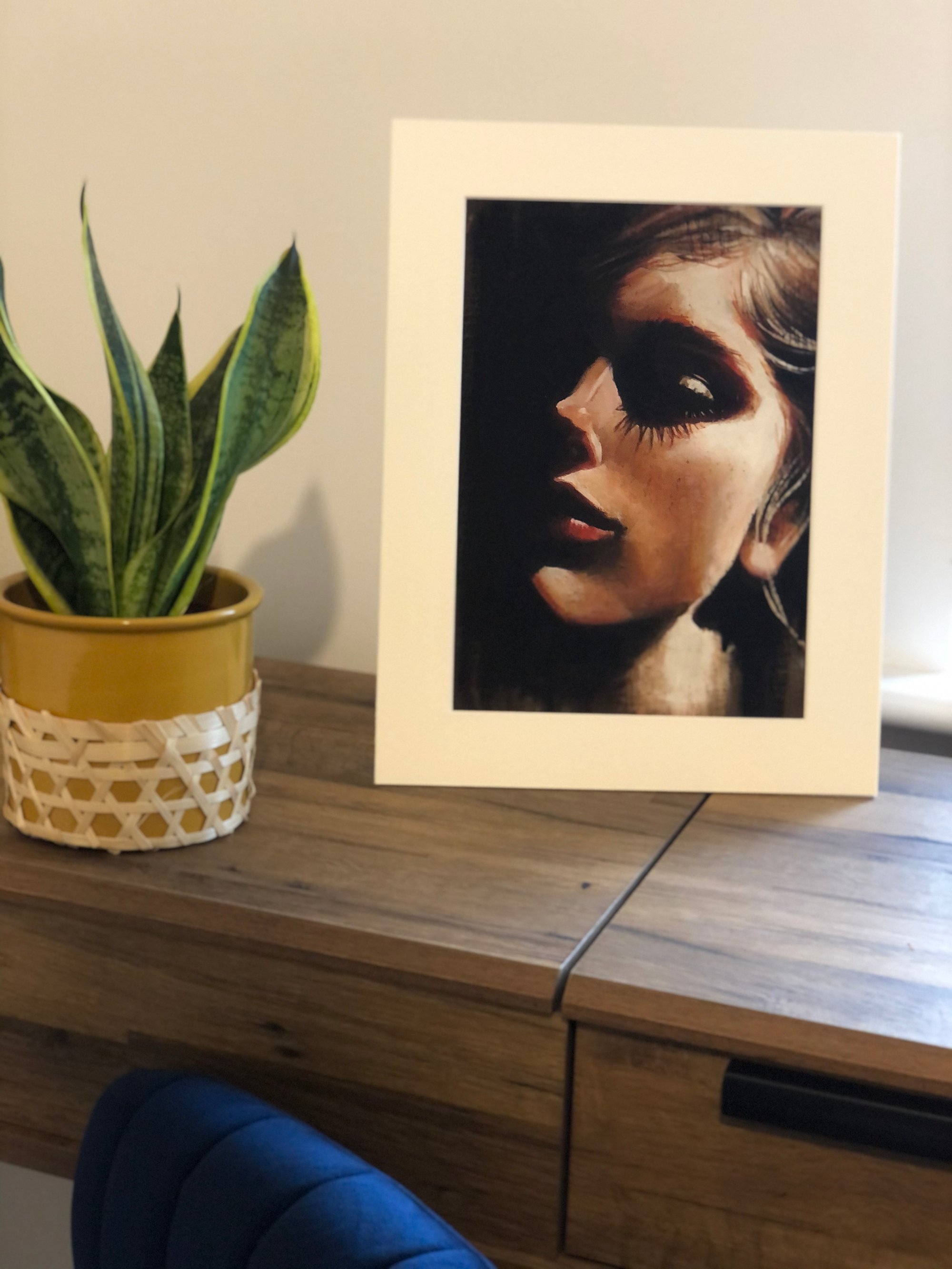 Image of Girl in shadow (Mounted)