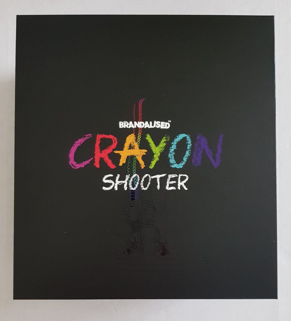 "CRAYON SHOOTER" BRANDALISED SCULPTURE - BRAND NEW IN ORIGINAL PACKAGING
