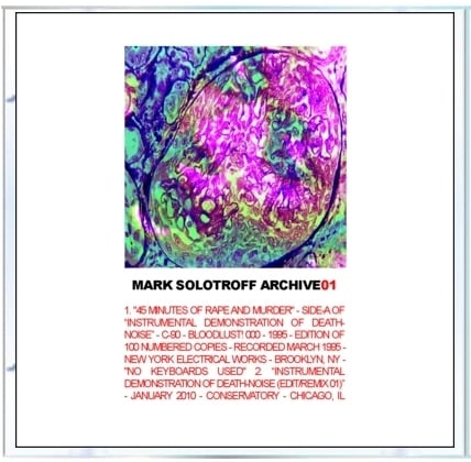 B!131 Mark Solotroff "Archive01" CD