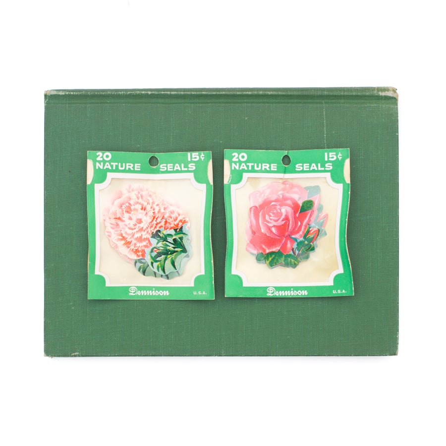 Image of Dennison Floral Gummed Seals - Full Package