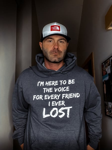 Image of I'm Here To Be The Voice Hoodie - Dark Grey Old