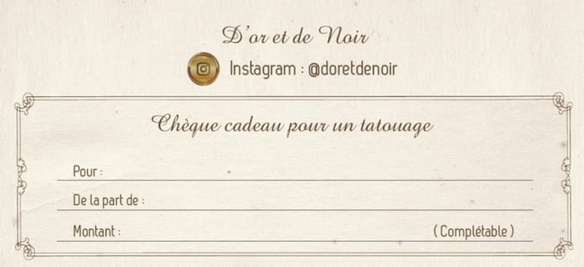 Chèque tattoo