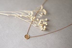 Image of 9ct rose gold seal initial necklace