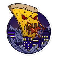 Slicezilla Sticker