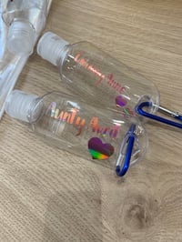 Image 2 of Personalised Hand Sanitiser or Moisturiser Bottle with Clip