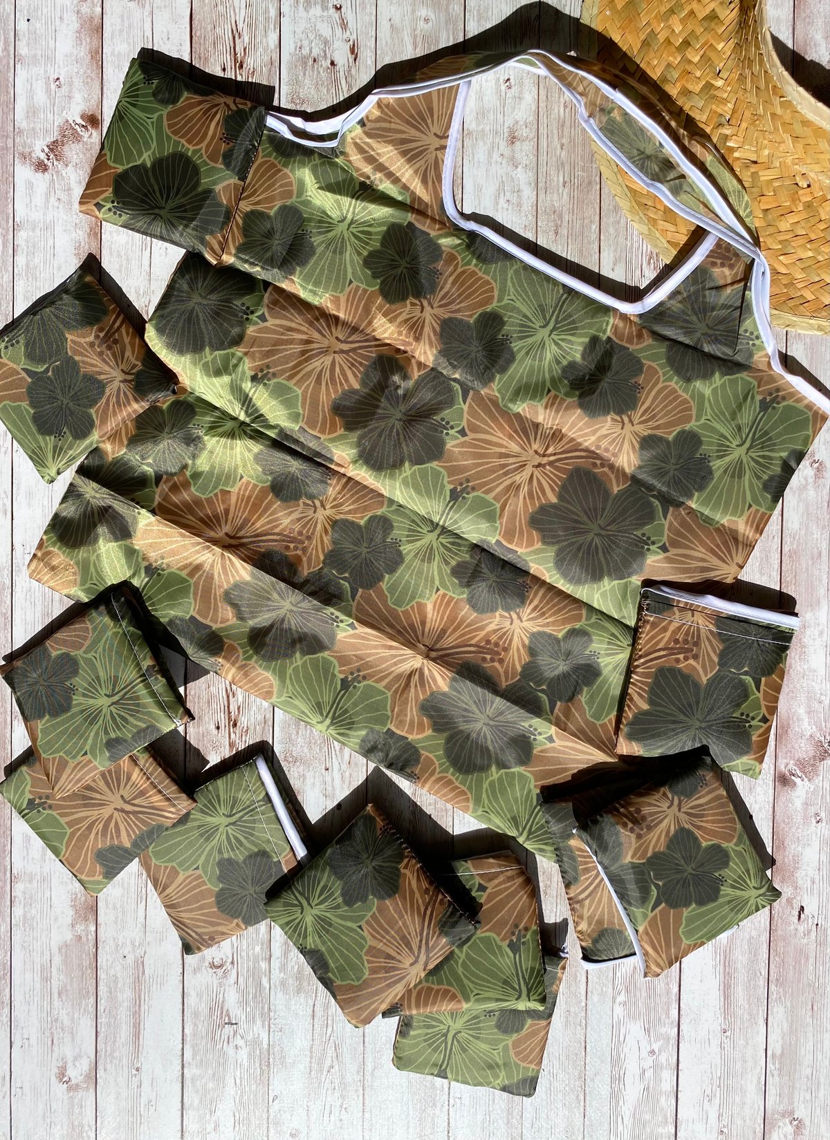 camo reusable grocery bags